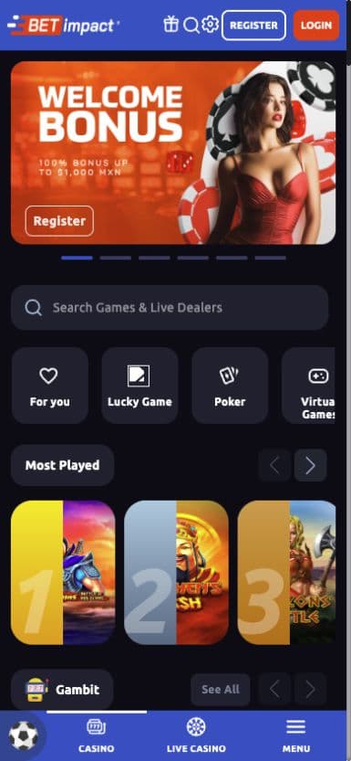 Betimpact — pamja reale në telefon
